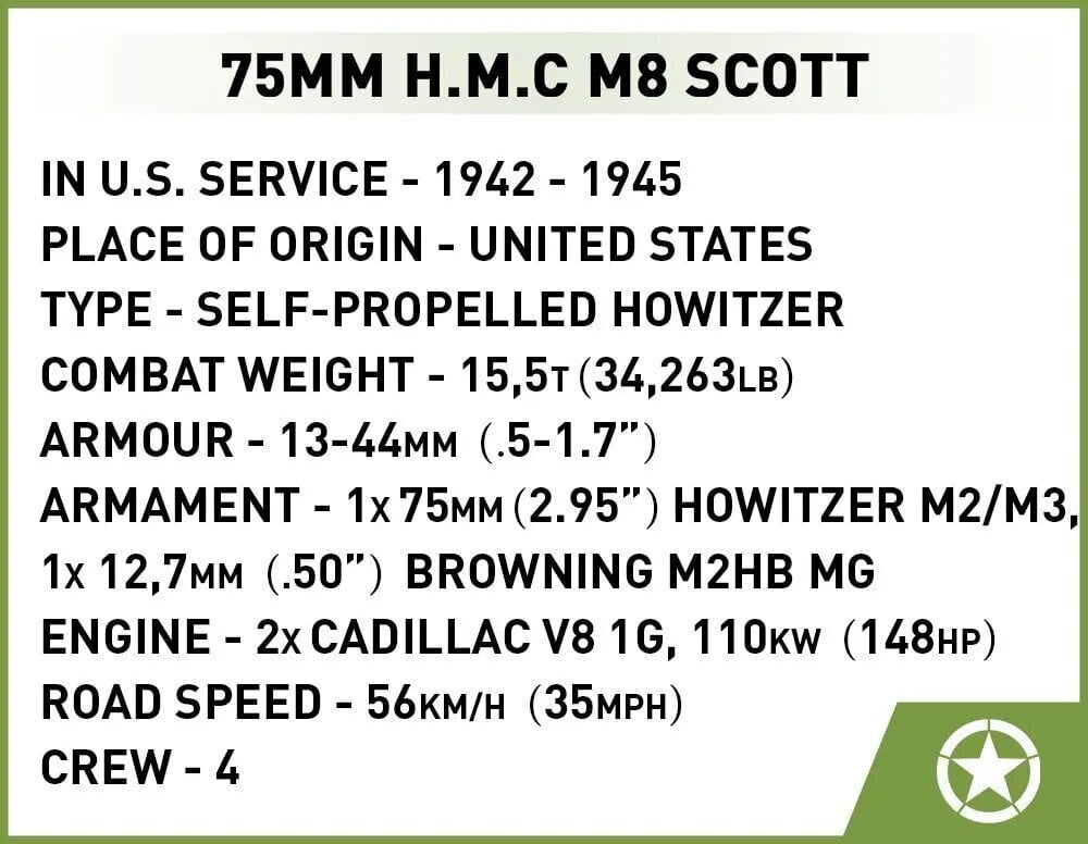 Konstruktor Cobi H.M.C M8 Scott, 525 tk цена и информация | Klotsid ja konstruktorid | hansapost.ee