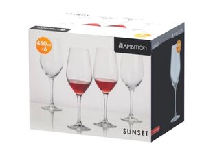 Veiniklaasid Ambition Sunset, 450 ml, 6 tk hind ja info | Klaasid, kruusid ja kannud | hansapost.ee