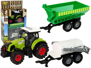 Traktor koos haagiste ja heli-valgusefektidega Lean Toys hind ja info | Mänguasjad poistele | hansapost.ee