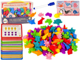 Arendav mäng kaartide ja kujudega Sea Animals Lean Toys, 88 o. (Inglise k.) цена и информация | Развивающие игрушки для детей | hansapost.ee
