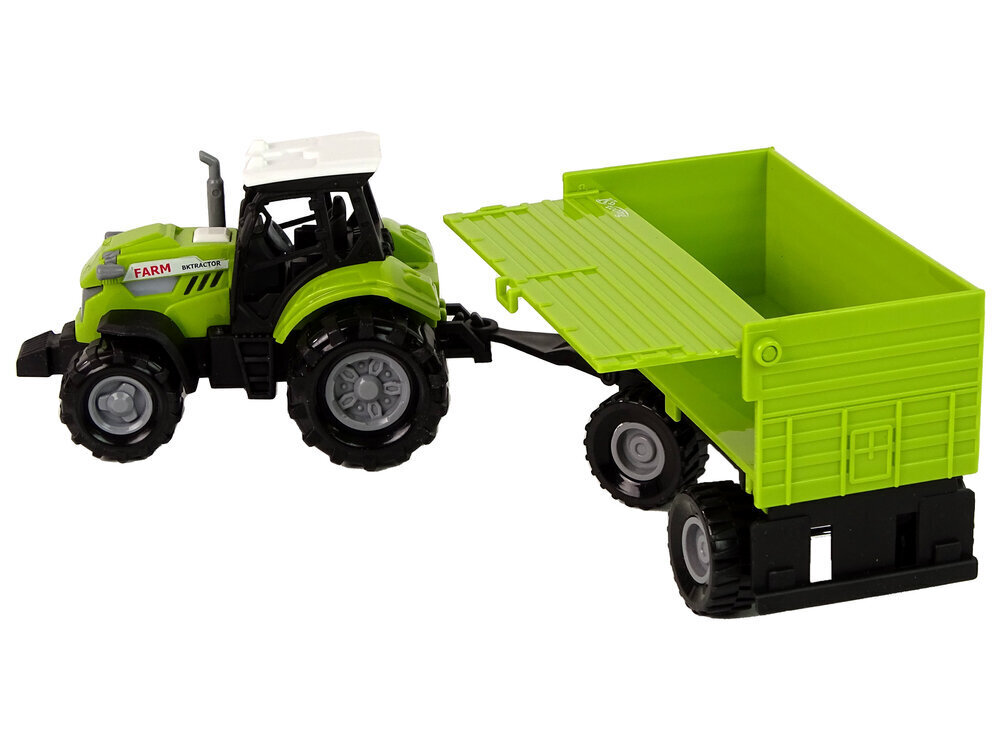 Haagisega traktor Lean Toys, roheline hind ja info | Mänguasjad poistele | hansapost.ee