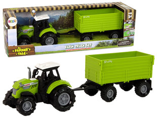 Haagisega traktor Lean Toys, roheline hind ja info | Mänguasjad poistele | hansapost.ee