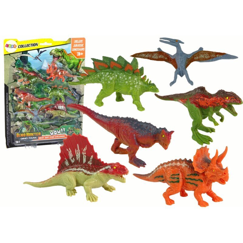 Dinosaurus komplekt Lean Toys, 6 tk. цена и информация | Mänguasjad poistele | hansapost.ee