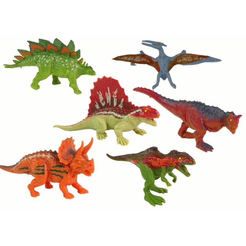Dinosaurus komplekt Lean Toys, 6 tk. цена и информация | Mänguasjad poistele | hansapost.ee