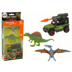 Dinosaurused maastikuoranži raketifiguuride komplektiga LeanToys цена и информация | Игрушки для мальчиков | hansapost.ee