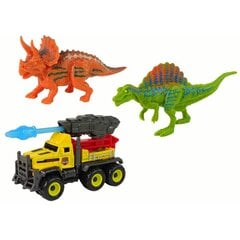 Dinosauruste ja raketiautode figuurikomplekt, kollane цена и информация | Игрушки для мальчиков | hansapost.ee