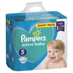 Mähkmed Pampers Active Baby Junior 5 11-16 kg, 64 tk цена и информация | Подгузники | hansapost.ee