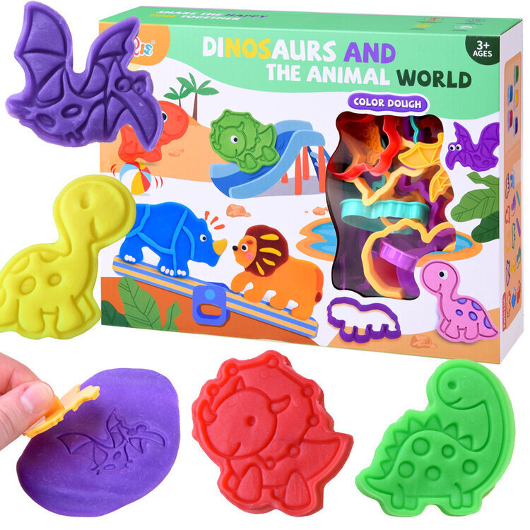 Plastiliini komplekt Dinosauruse vormid hind ja info | Arendavad laste mänguasjad | hansapost.ee