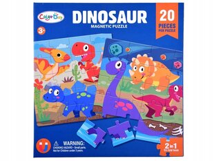 Magnetraamat-pusle Dinosaurused Color Day, 40-osaline hind ja info | Color Day Lastekaubad ja beebikaubad | hansapost.ee