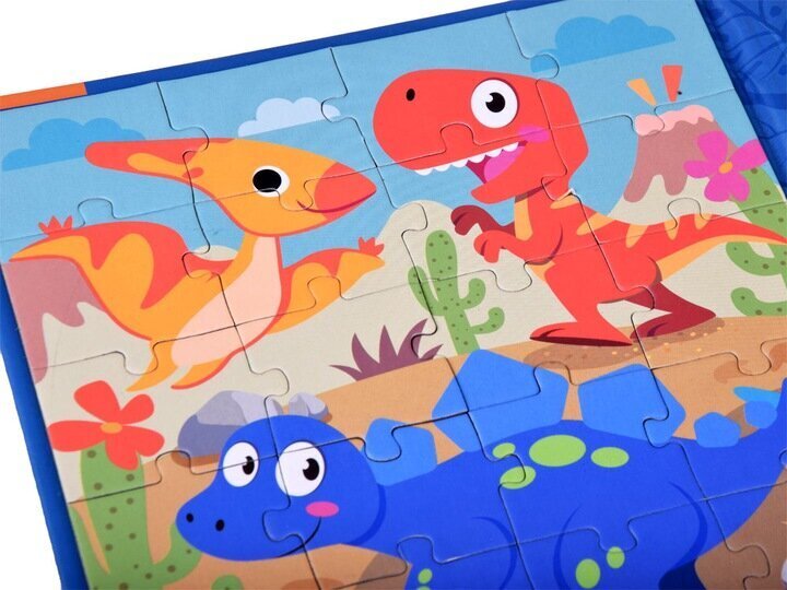 Magnetraamat-pusle Dinosaurused Color Day, 40-osaline цена и информация | Pusled lastele ja täiskasvanutele | hansapost.ee