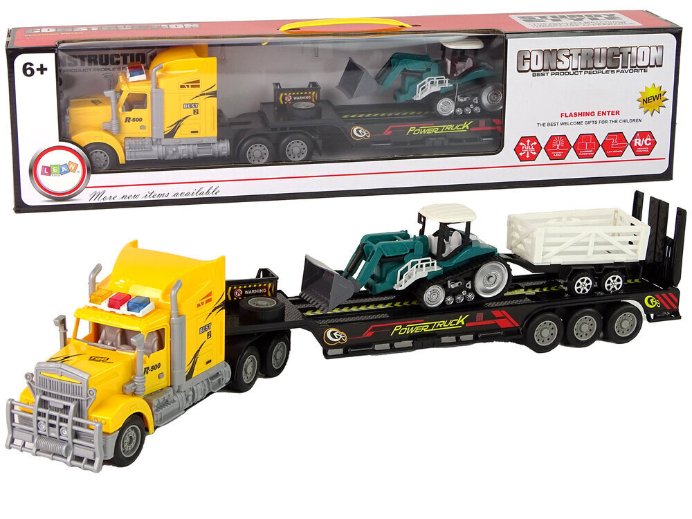 Rc veoauto ja traktor Lean Toys, kollane hind ja info | Mänguasjad poistele | hansapost.ee