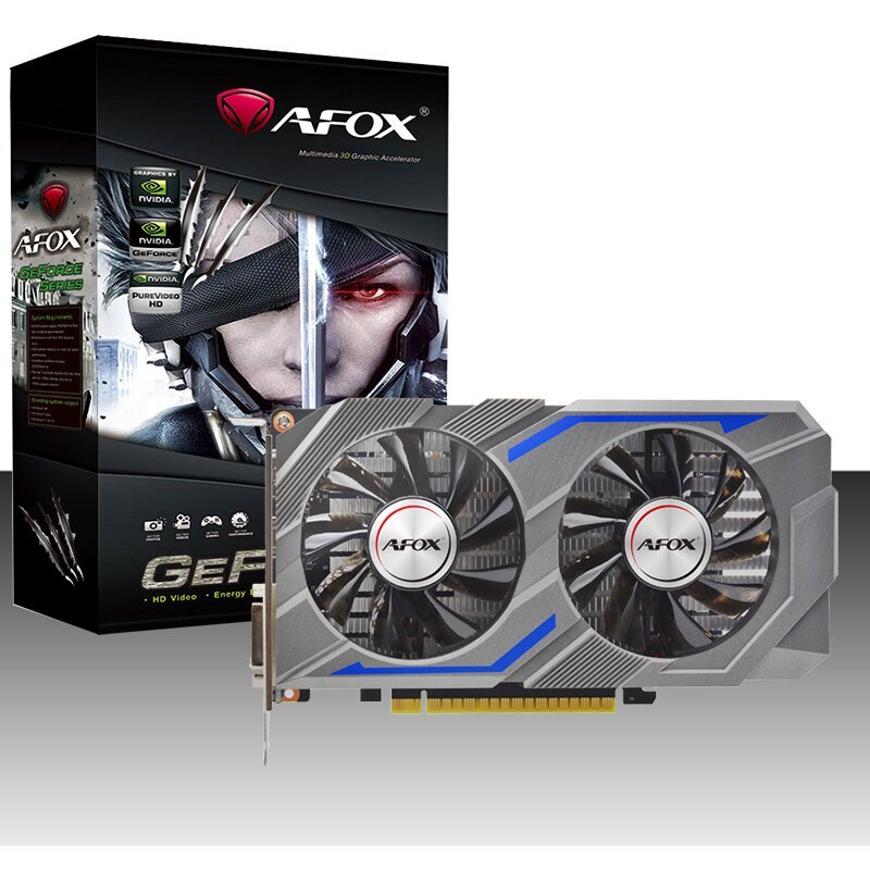 AFOX GeForce GTX 1650 4GB GDDR6 128Bit DVI HDMI ATX Fan (AF1650-4096D6H1) цена и информация | Videokaardid | hansapost.ee