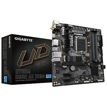 Gigabyte B760M DS3H AX DDR4 (rev. 1.0), Micro ATX, LGA1700, DDR4, WiFi hind ja info | Emaplaadid | hansapost.ee