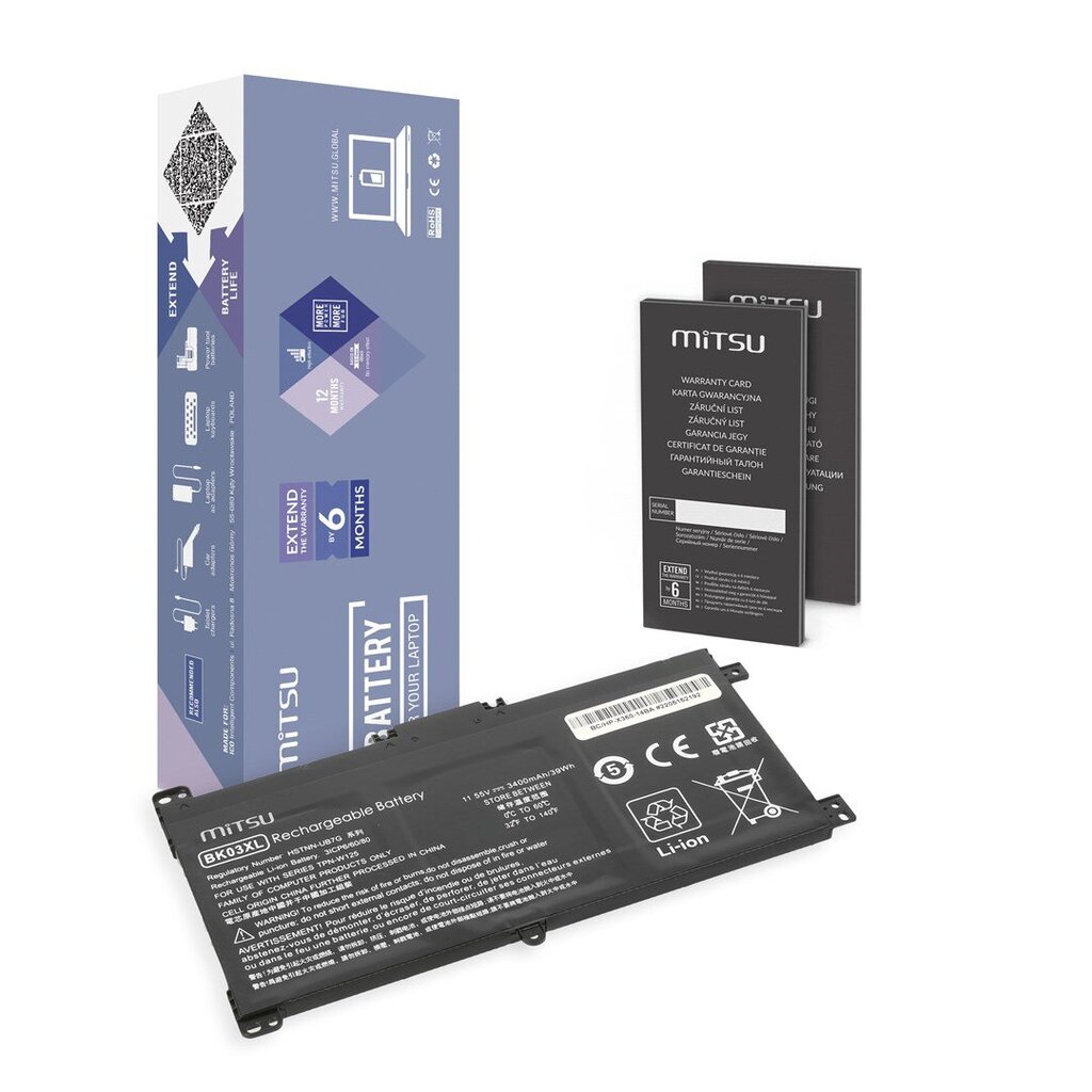 Mitsu 5BM742-BC/HP-X360-14BA цена и информация | Sülearvuti akud | hansapost.ee