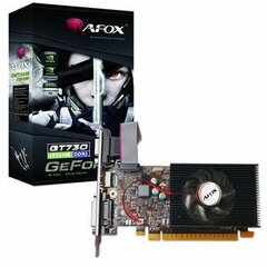 AFOX GeForce GT730 4GB DDR3 128Bit DVI HDMI VGA LP Fan (AF730-4096D3L5) hind ja info | Videokaardid | hansapost.ee