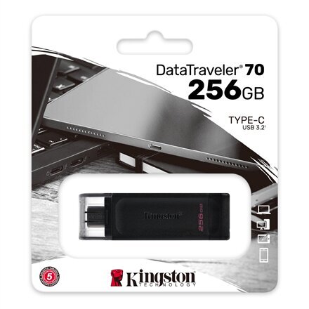 Kingston DT70 256GB USB-C 3.0 hind ja info | Mälupulgad | hansapost.ee