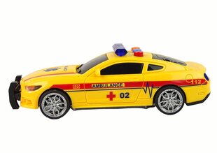 Efektidega kiirabiauto Lean Toys, kollane hind ja info | Mänguasjad poistele | hansapost.ee