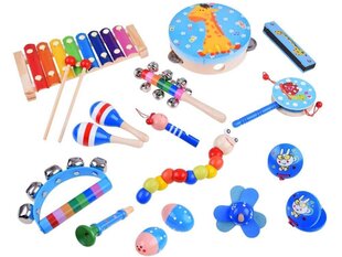 Puidust muusikariistade komplekt Jokomisiada, 16 o. цена и информация | Развивающие игрушки для детей | hansapost.ee