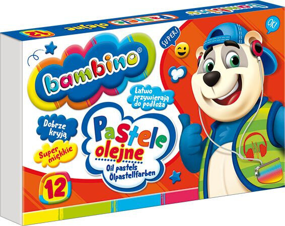 Õlikriidid Bambino, 12 värvi цена и информация | Kunstitarbed, voolimise tarvikud | hansapost.ee