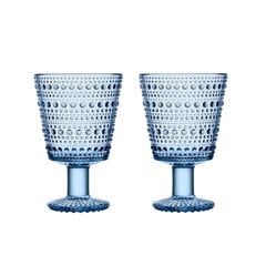 Бокал на ножке Iittala Kastehelmi 26 cl, 2 шт. дождливый синий цена и информация | Стаканы, фужеры, кувшины | hansapost.ee