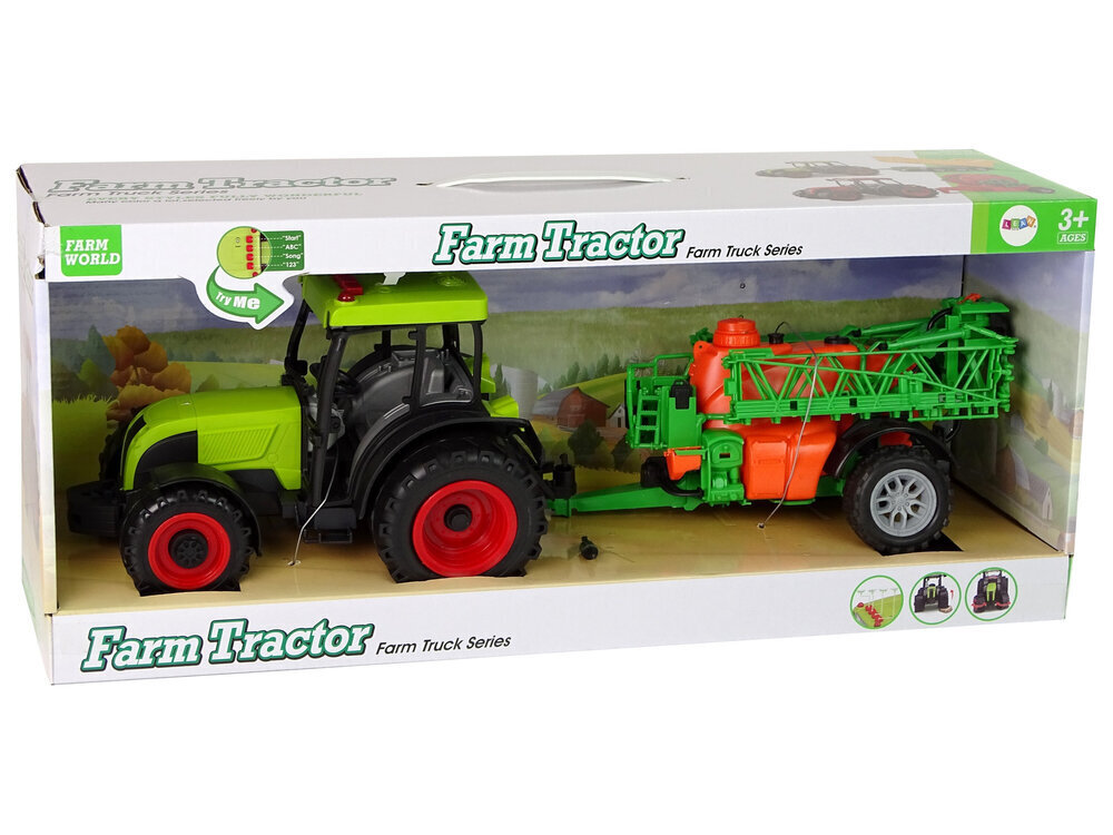 Efektidega traktor Lean Toys, roheline hind ja info | Mänguasjad poistele | hansapost.ee
