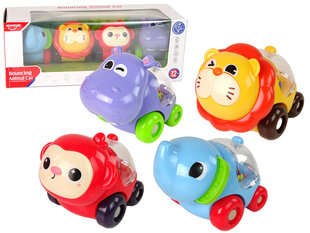 Värviliste autode-loomade komplekt Lean Toys hind ja info | Beebide mänguasjad | hansapost.ee