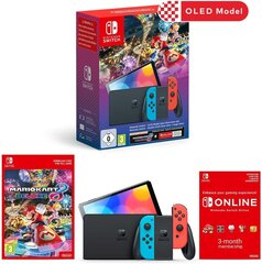 Nintendo Switch OLED bundle Mario Kart 8 Deluxe Bundle + NSO цена и информация | Игровые приставки | hansapost.ee