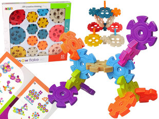 Ehitusklotsid Snowflake Lean Toys, 52 tk. hind ja info | Arendavad laste mänguasjad | hansapost.ee