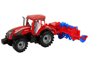 Adraga traktor Lean Toys, punane hind ja info | Mänguasjad poistele | hansapost.ee