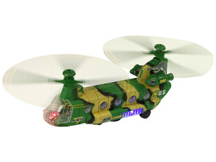 Efektidega sõjaväe helikopter Lean Toys цена и информация | Игрушки для мальчиков | hansapost.ee