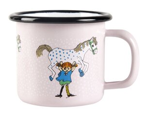 Muurla Pippi Pikksukk Emailkruus 150 ml, Pippi And The Horse price and information | Glasses, mugs and jugs | hansapost.ee