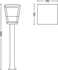 Уличный светильник-фонарь на ножке Philips Econic Hue Белая и цветовая атмосфера, черный цена и информация | Уличное освещение | hansapost.ee