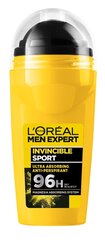 Шариковый антиперспирант для мужчин L'Oreal Men Expert Invincible Sport 50 мл цена и информация | Дезодоранты | hansapost.ee