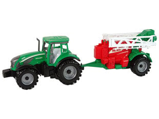 Pritsiga traktor Lean Toys, roheline/punane hind ja info | Mänguasjad poistele | hansapost.ee