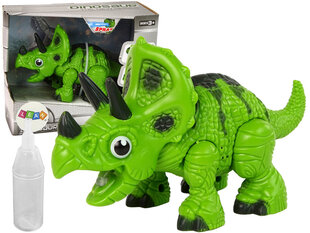 Interaktiivne dinosaurus Triceratops efektidega Lean Toys, roheline цена и информация | Игрушки для мальчиков | hansapost.ee