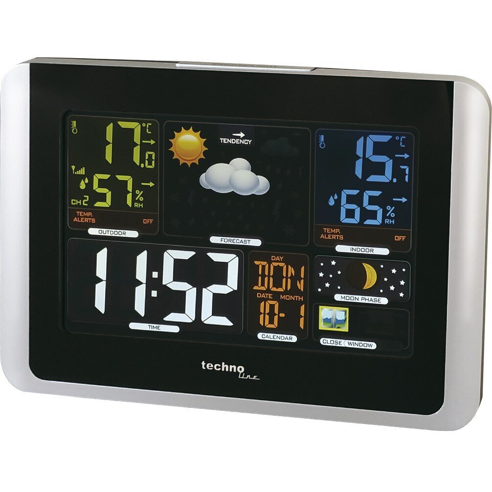 Technoline WS 6442 digital weather station Black, Silver LCD Battery цена и информация |  Termomeetrid ja niiskuse mõõtjad | hansapost.ee