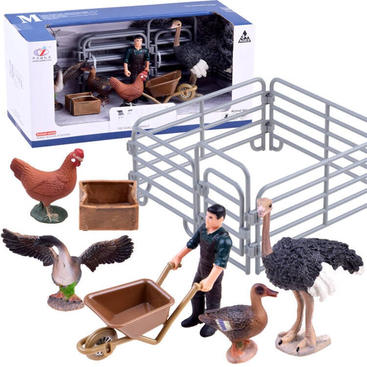 Kujukeste komplekt Linnufarm Lean Toys, 6 tk. цена и информация | Mänguasjad poistele | hansapost.ee