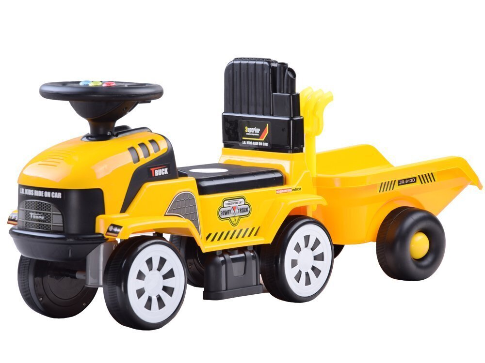 Pealeistutav traktor koos haagisega Jokomisiada ZA3746, kollane hind ja info | Beebide mänguasjad | hansapost.ee