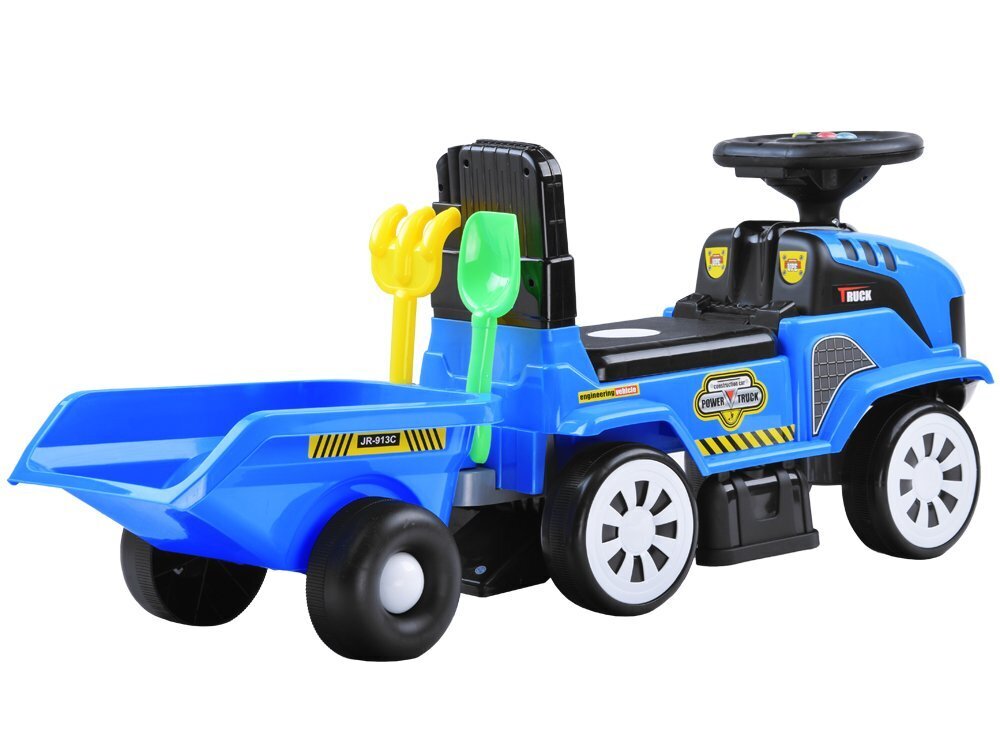 Pealeistutav traktor koos haagisega Jokomisiada ZA3746, sinine hind ja info | Beebide mänguasjad | hansapost.ee