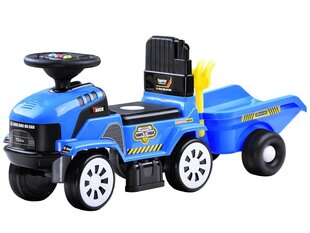Paspiriamas traktorius su priekaba, garsais ir šviesom, mėlynas цена и информация | Игрушки для малышей | hansapost.ee