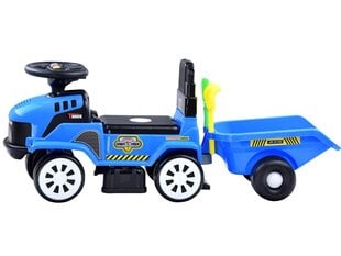 Pealeistutav traktor koos haagisega Jokomisiada ZA3746, sinine hind ja info | Beebide mänguasjad | hansapost.ee