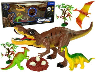 Heli- ja valgusefektidega dinosauruste komplekt Lean Toys цена и информация | Игрушки для мальчиков | hansapost.ee