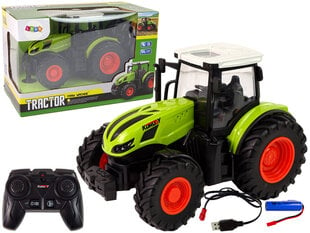 Rc traktor Lean Toys, roheline hind ja info | Mänguasjad poistele | hansapost.ee