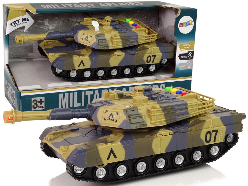 Sõjaväe tank helidega Lean Toys цена и информация | Mänguasjad poistele | hansapost.ee