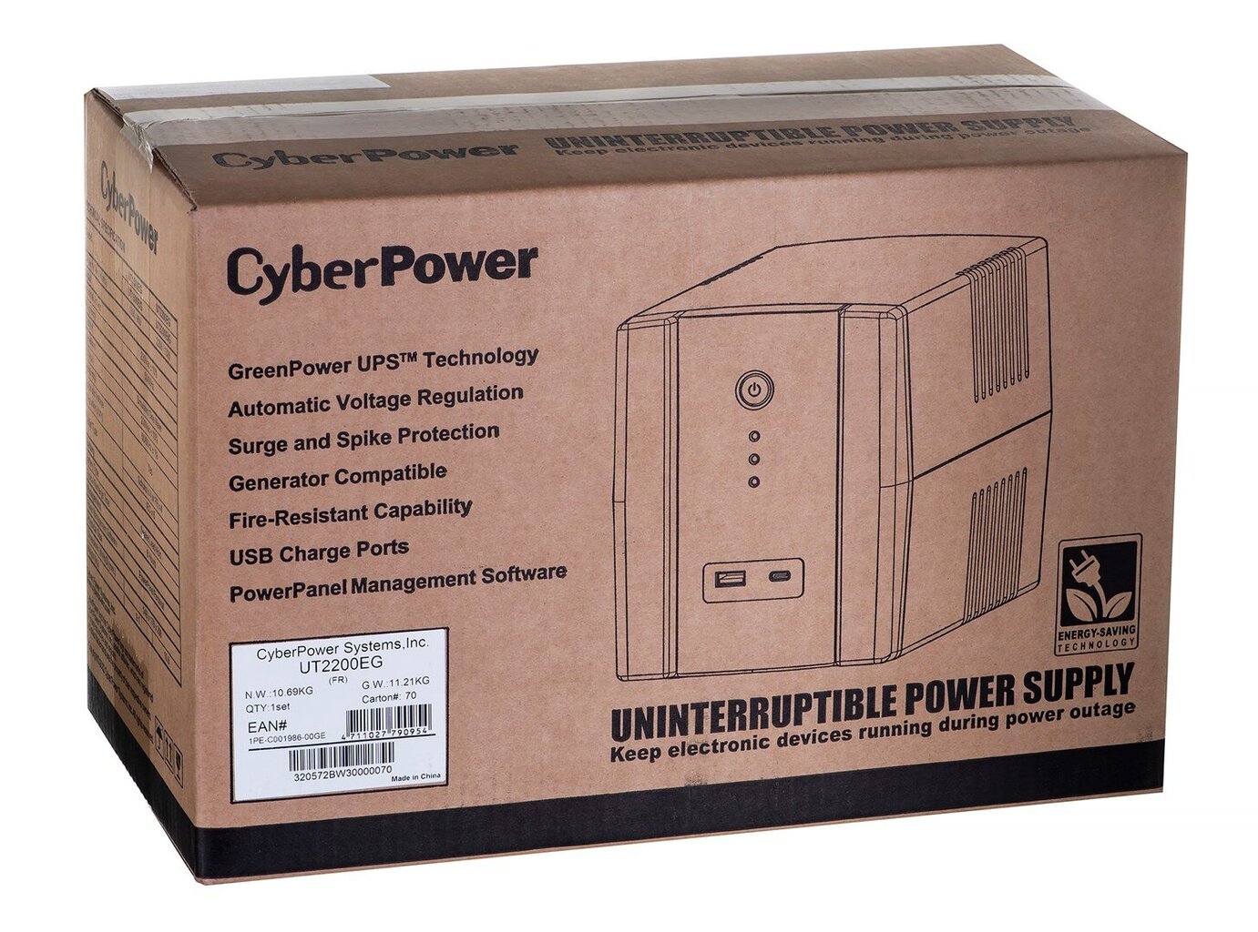 CyberPower UT2200EG-FR hind ja info | Puhvertoiteallikad | hansapost.ee