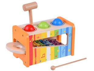 Medinis ksilofonas su plaktuku vaikams цена и информация | Развивающие игрушки для детей | hansapost.ee