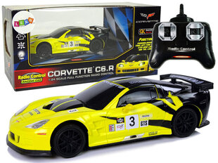 Puldiauto Corvette C6.R Lean Toys, kollane price and information | Mänguasjad poistele | hansapost.ee