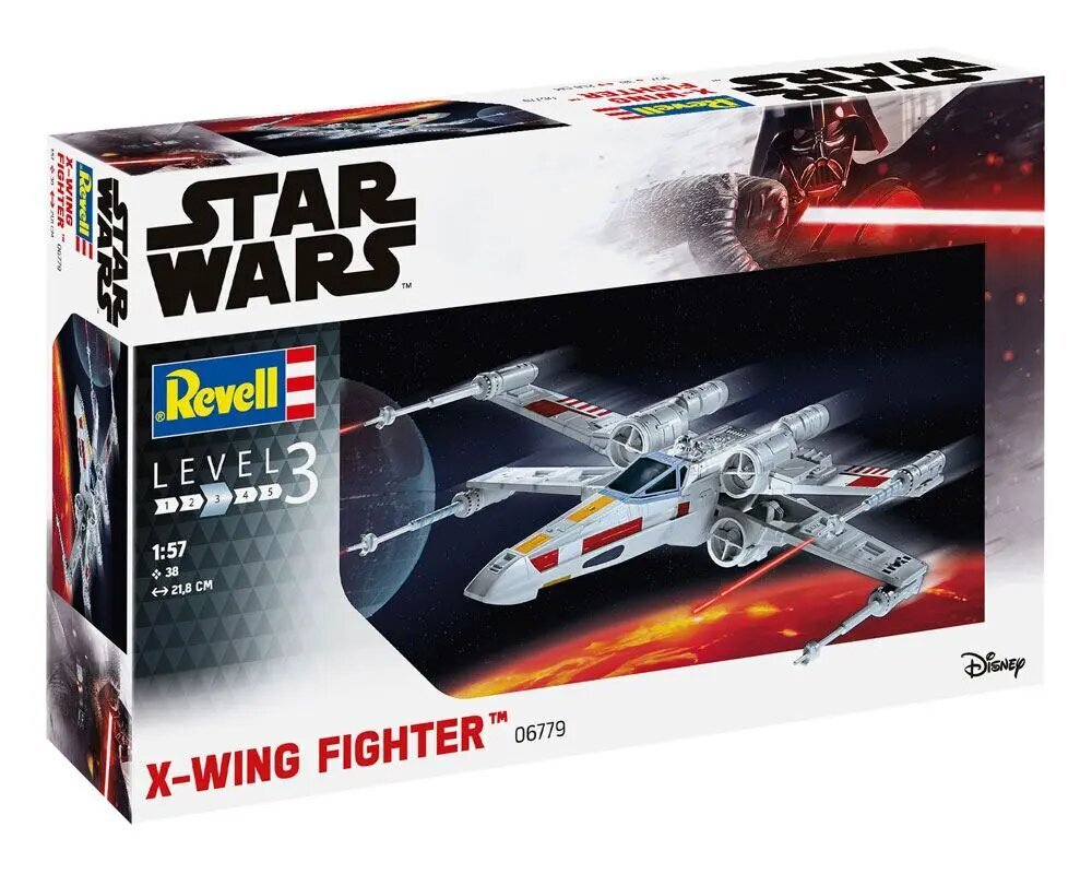 Star Wars: Mudelikomplekt 1/57 X-wing Fighter 22 cm hind ja info | Klotsid ja konstruktorid | hansapost.ee