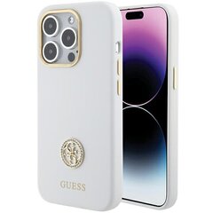 Guess GUHCP15LM4DGPH iPhone 15 Pro 6.1" biały|white hardcase Silicone Logo Strass 4G цена и информация | Чехлы для телефонов | hansapost.ee
