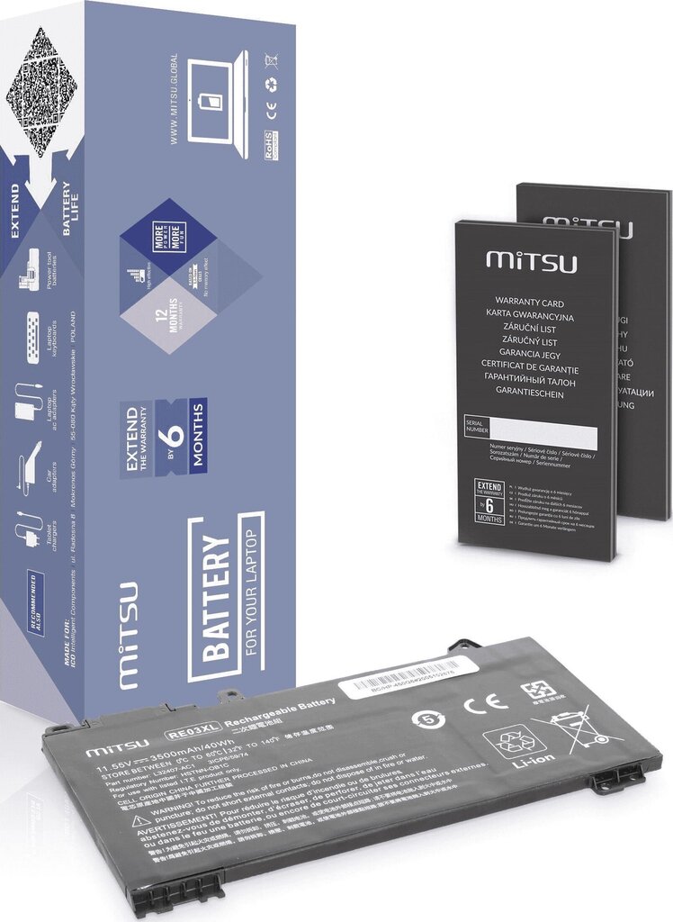 Mitsu HP-450G6 цена и информация | Sülearvuti akud | hansapost.ee